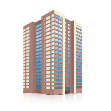 bir giriş ve yansıma ile ofis binası