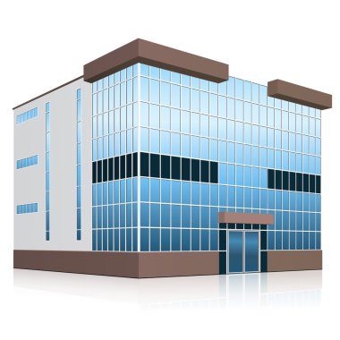 bir giriş ve yansıma ile ofis binası