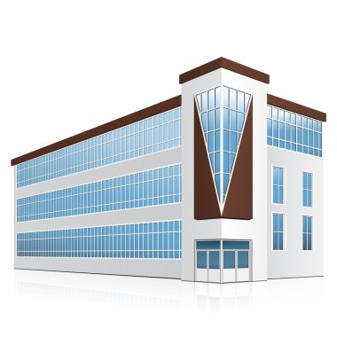 bir giriş ve yansıma ile ofis binası