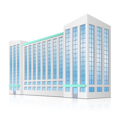 bir giriş ve yansıma ile ofis binası