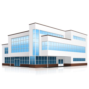 bir giriş ve yansıma ile ofis binası