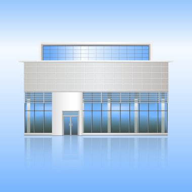 Ofis Binası ve yansıması ile giriş
