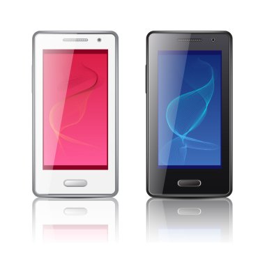 telefon ekranında soyut bir deseni
