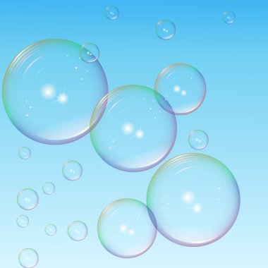 büyük ve küçük renkli baloncuklar olayları ile