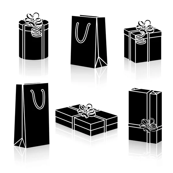 siluetleri hediye paketleri için belgili tanımlık tatil seti