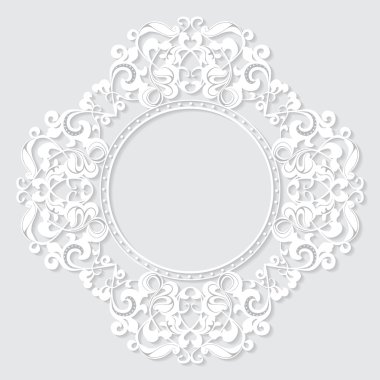 resim veya fotoğraf için kağıt oyma vintage çerçeve yaptı 