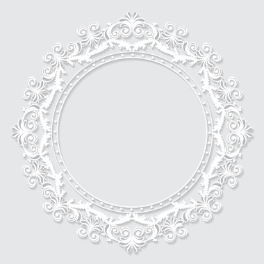 resim veya fotoğraf için kağıt oyma vintage çerçeve yaptı