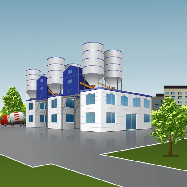 Fabrika Binası bir reflectio ile beton imalatı için