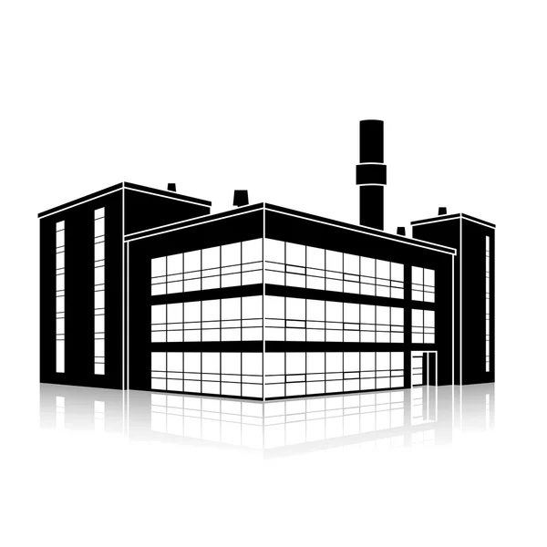 Bâtiment d'usine avec bureaux et installations de production Vecteurs De Stock Libres De Droits