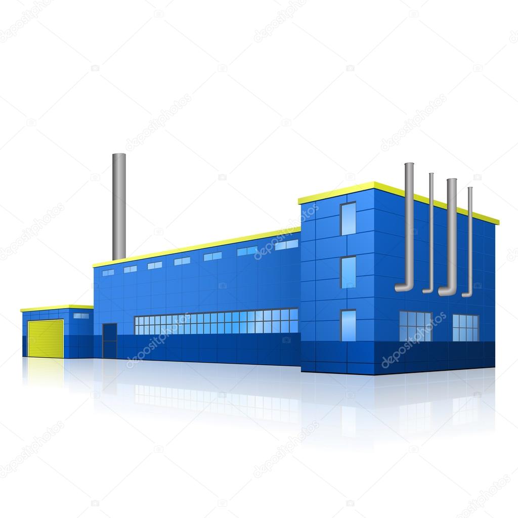 factory building with offices and production facilities