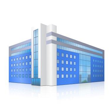 bir giriş ve yansıma ile ofis binası