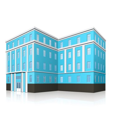 bir giriş ve yansıma ile ofis binası