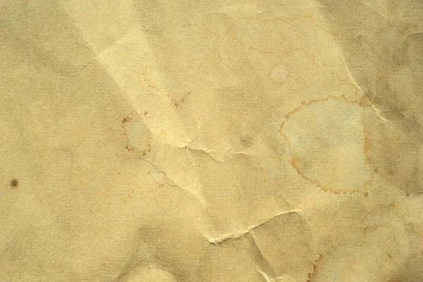 Die Textur Alten Vergilbten Papiers Mit Flecken Und Falten Für — Stockfoto