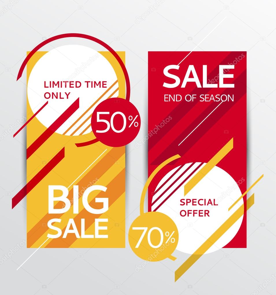 Sale banners. Vector illustration