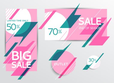 Satış afiş. vektör çizim