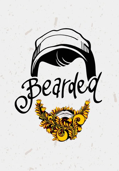 Barba e bigode. Estilo tradicional russo — Vetor de Stock