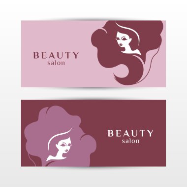 şık güzel bir kadın silueti ile afiş. 