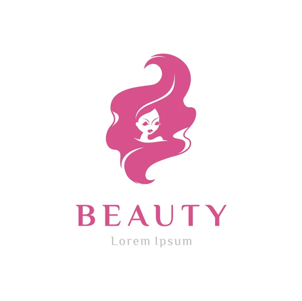 Belle femme logo. Illustration vectorielle — Image vectorielle