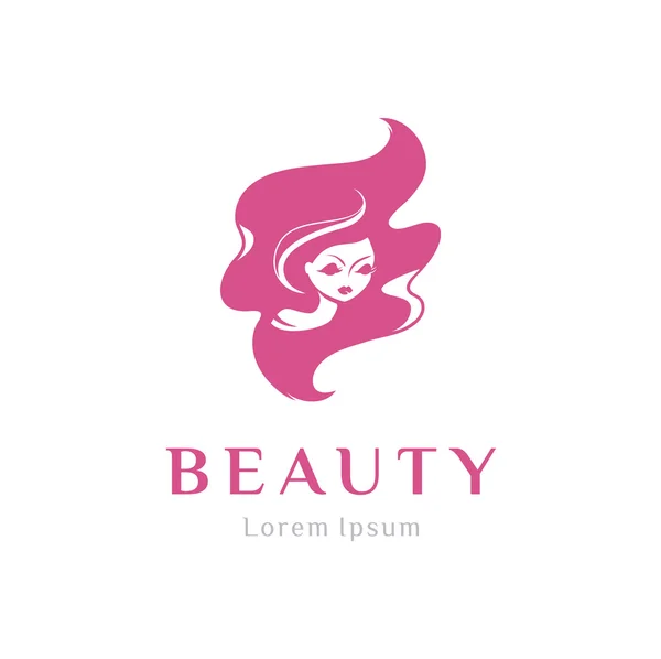 Belle femme logo. Illustration vectorielle — Image vectorielle