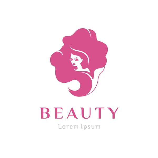 Belle femme logo. Illustration vectorielle — Image vectorielle