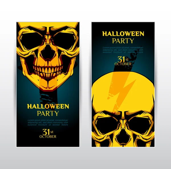 Banners de Halloween. Ilustración vectorial — Vector de stock