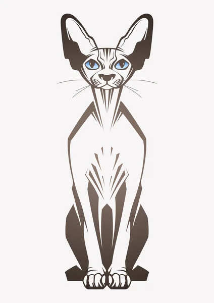 Un gatto della sfinge. Illustrazione vettoriale — Vettoriale Stock