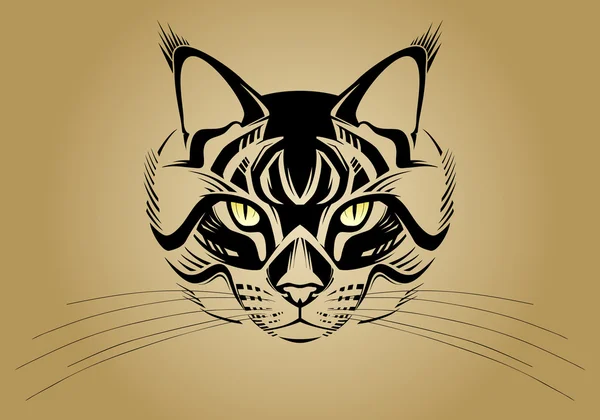 Cat graphic portrait of a angry Royalty Free Vector Image