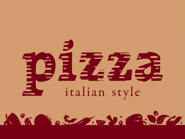 Vintage pizza sign — Stock Vector