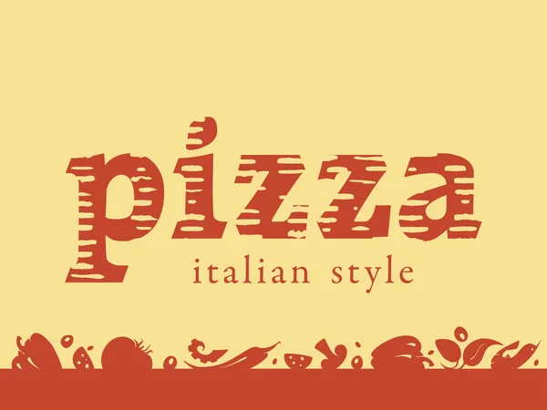 Template Design. Italian pizza — Stock Vector
