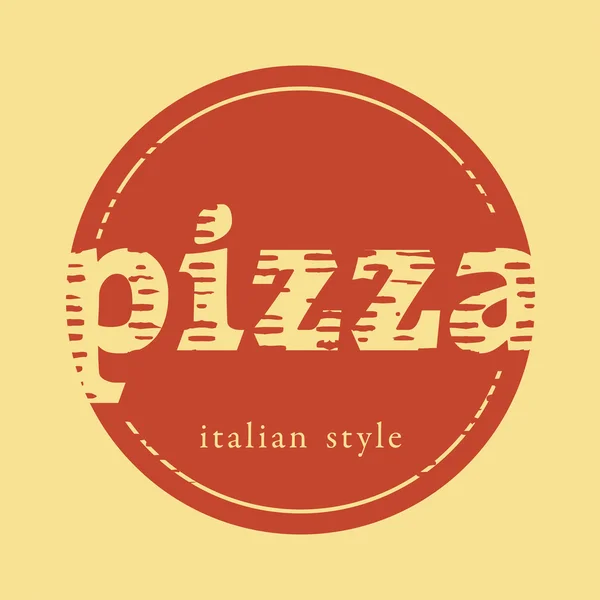 Template Design. Italian pizza — Stock Vector