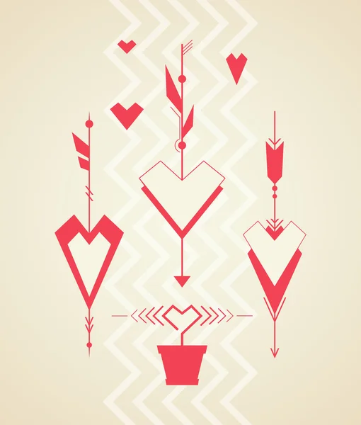 Ensemble d'éléments de design pour la Saint-Valentin — Image vectorielle