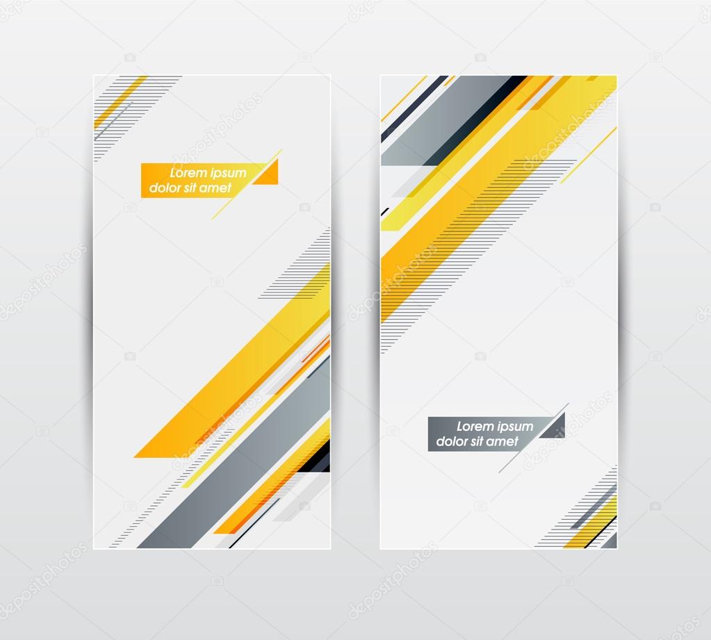 A set of modern vector banners with geometric pattern