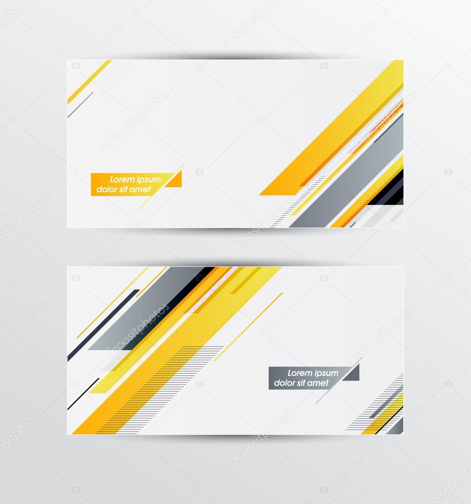 A set of modern vector banners with geometric pattern