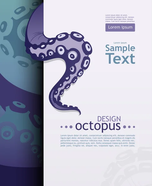 Ahtapot ve onun dokunaç. Vektör çizim