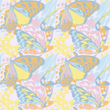Renkli kelebeklerle kusursuz desen