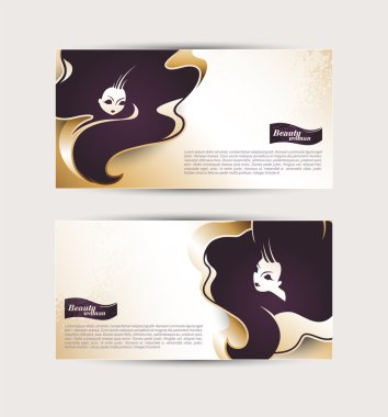 Güzel bir kadın silueti ile afiş.