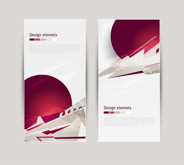 Banners met abstracte geometrische vormen — Stockvector