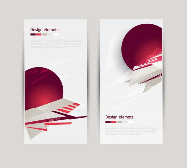 Banners con formas geométricas abstractas — Vector de stock