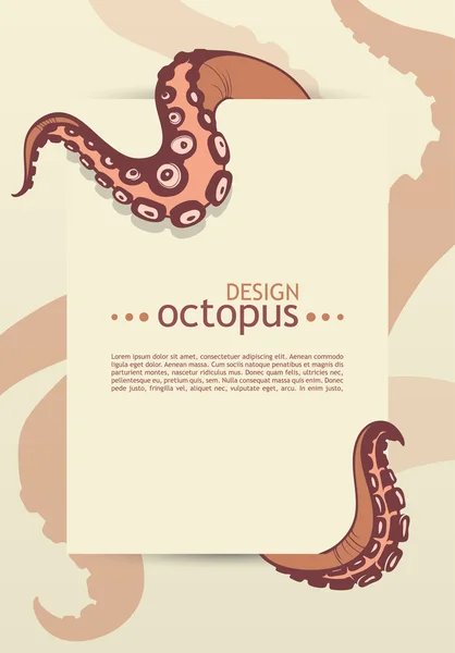 Ahtapot. Tasarımınız için vektör şablonu