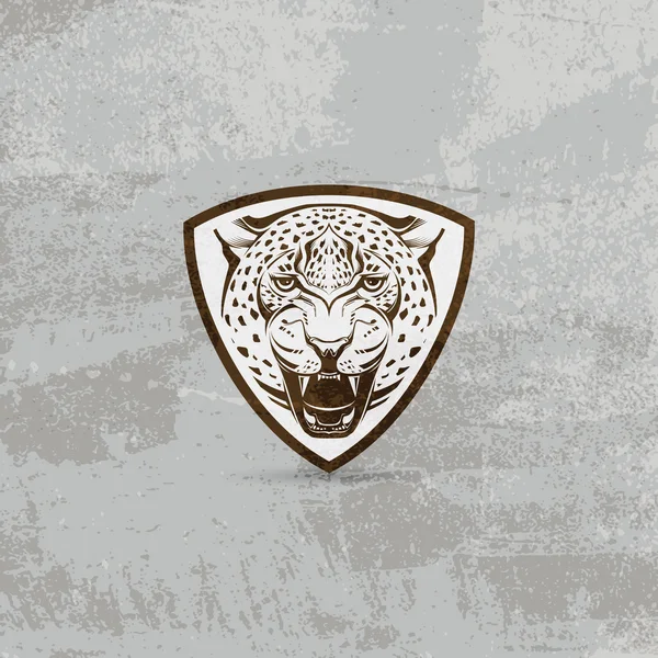 Leopardensymbol. Vektorillustration — Stockvektor