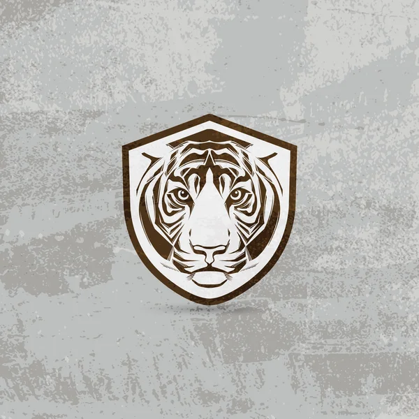 Símbolo del tigre. Ilustración vectorial — Vector de stock