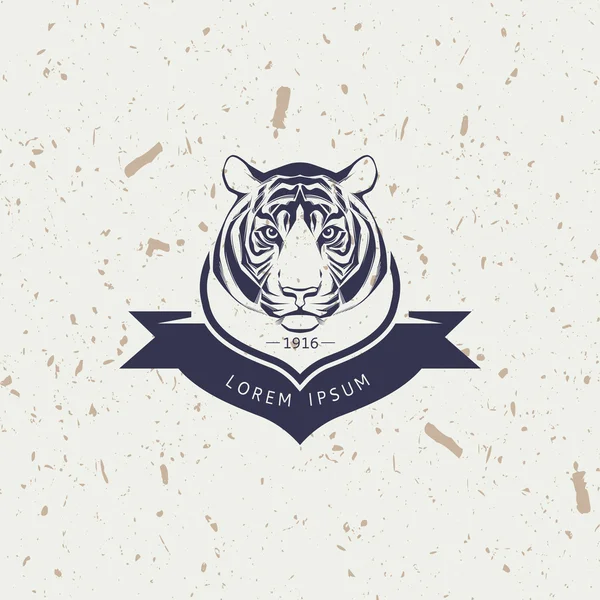 Tiger mascot emblem symbol. Vector illustration. — ストックベクタ