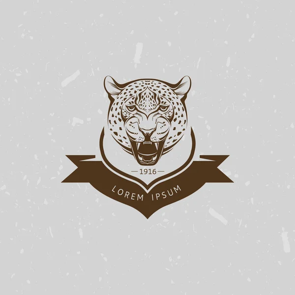 Símbolo leopardo. Ilustración vectorial — Vector de stock