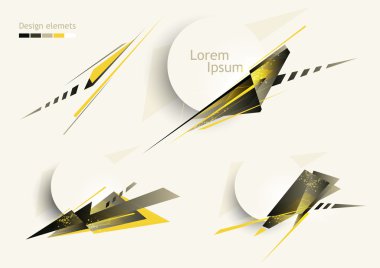 tasarım öğeleri ile soyut geometrik formlar