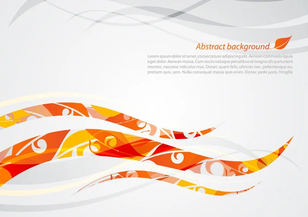 Automne fond vectoriel abstrait. Feuilles d'orange — Image vectorielle
