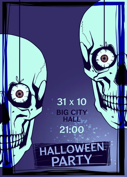 Šablona návrhu Halloween Party. Vektorové ilustrace. — Stockový vektor
