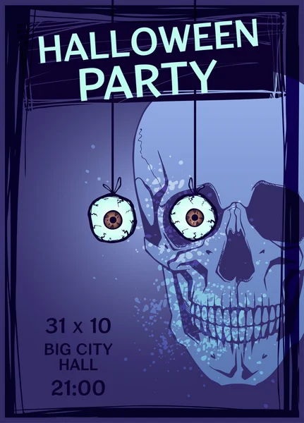Plantilla de diseño Halloween Party. Ilustración vectorial . — Vector de stock