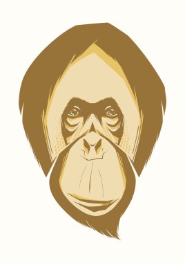 Komik maymun portresi