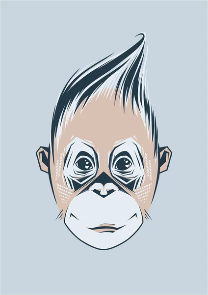 Vektor ilustrasi monyet, simbol Tahun Baru 2016 . - Stok Vektor