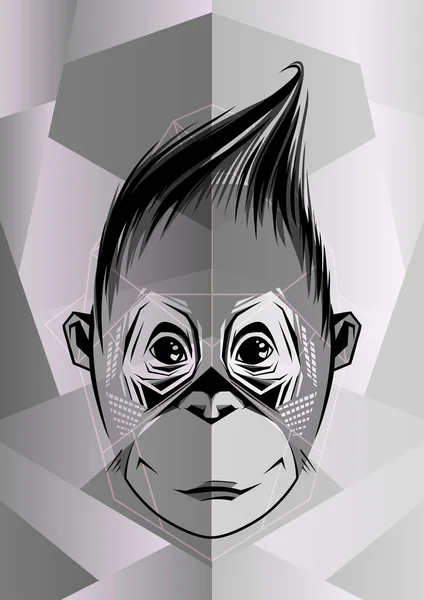 Дитяча мавпа. Векторні ілюстрації орангутанга — стоковий вектор